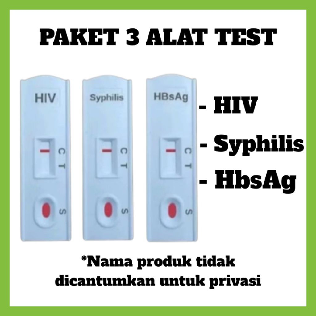 Paket 3 set Alat Tes HIV Sifilis Hbsag | Paket Alat Tes HIV Syphilis Hbsag