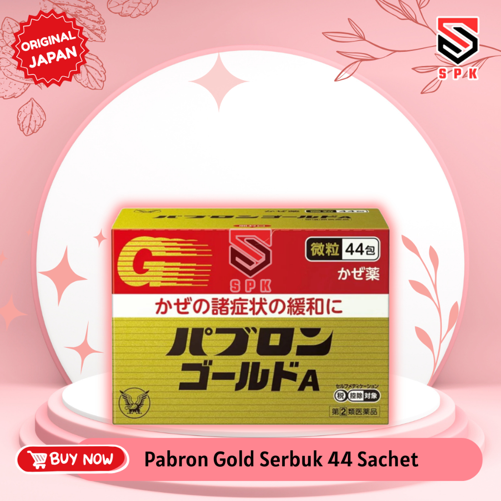 PABRON GOLD Serbuk Obat Flu Batuk 44 Sachet Original Jepang (Box)