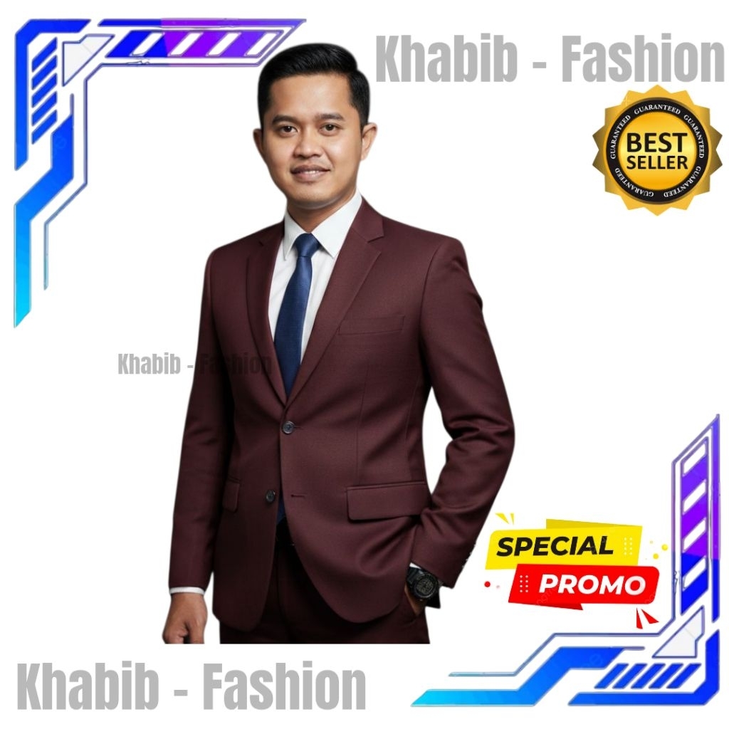 JAS FORMAL / JAS RESMI / JAS NIKAH / JAS ALMAMATER / JAS WISUDA / JAS BLAZER PRIA WARNA COKLAT TUA T