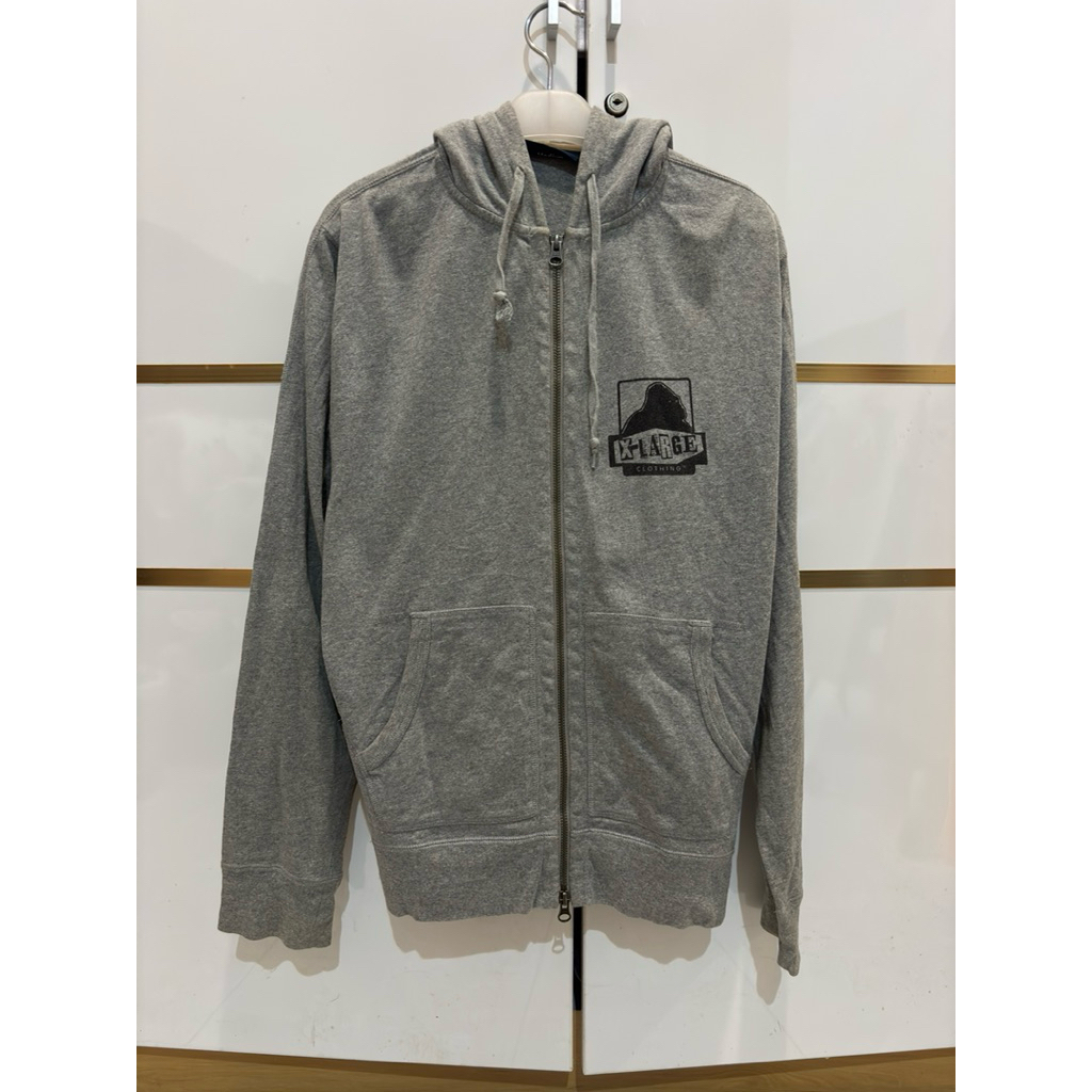Jaket hoodie zipper Xlarge grey