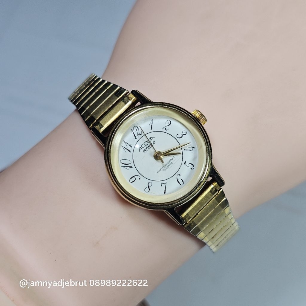 Jam Acqua Indiglo by Timex K0 Gold Ladies Bekas