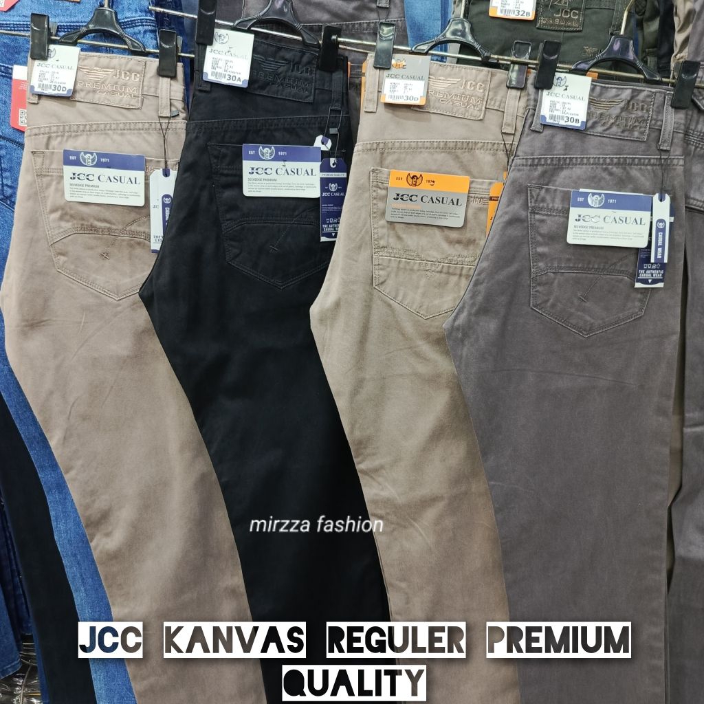 celana jcc katun kanvas premium, celana pria jcc standar/reguler