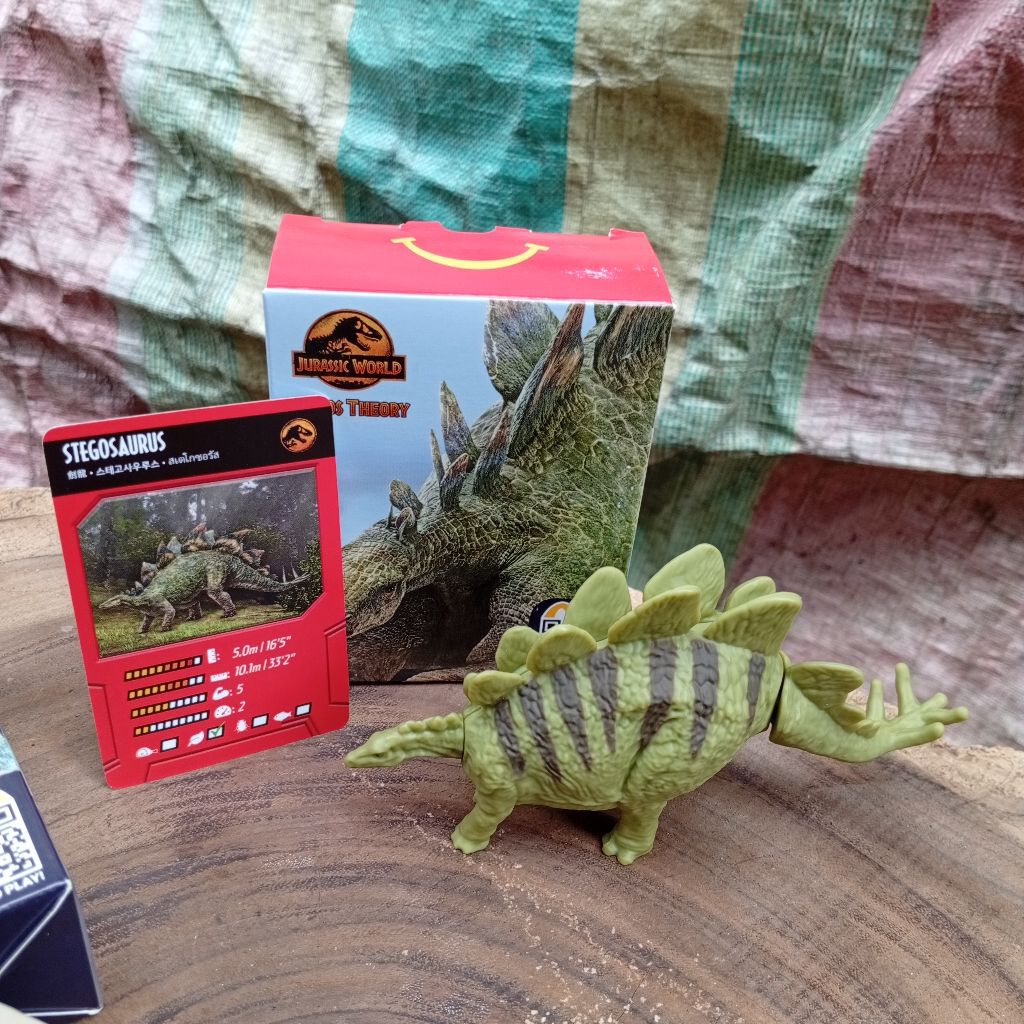 happy meal toys Jurassic world chaos theory stegosaurus