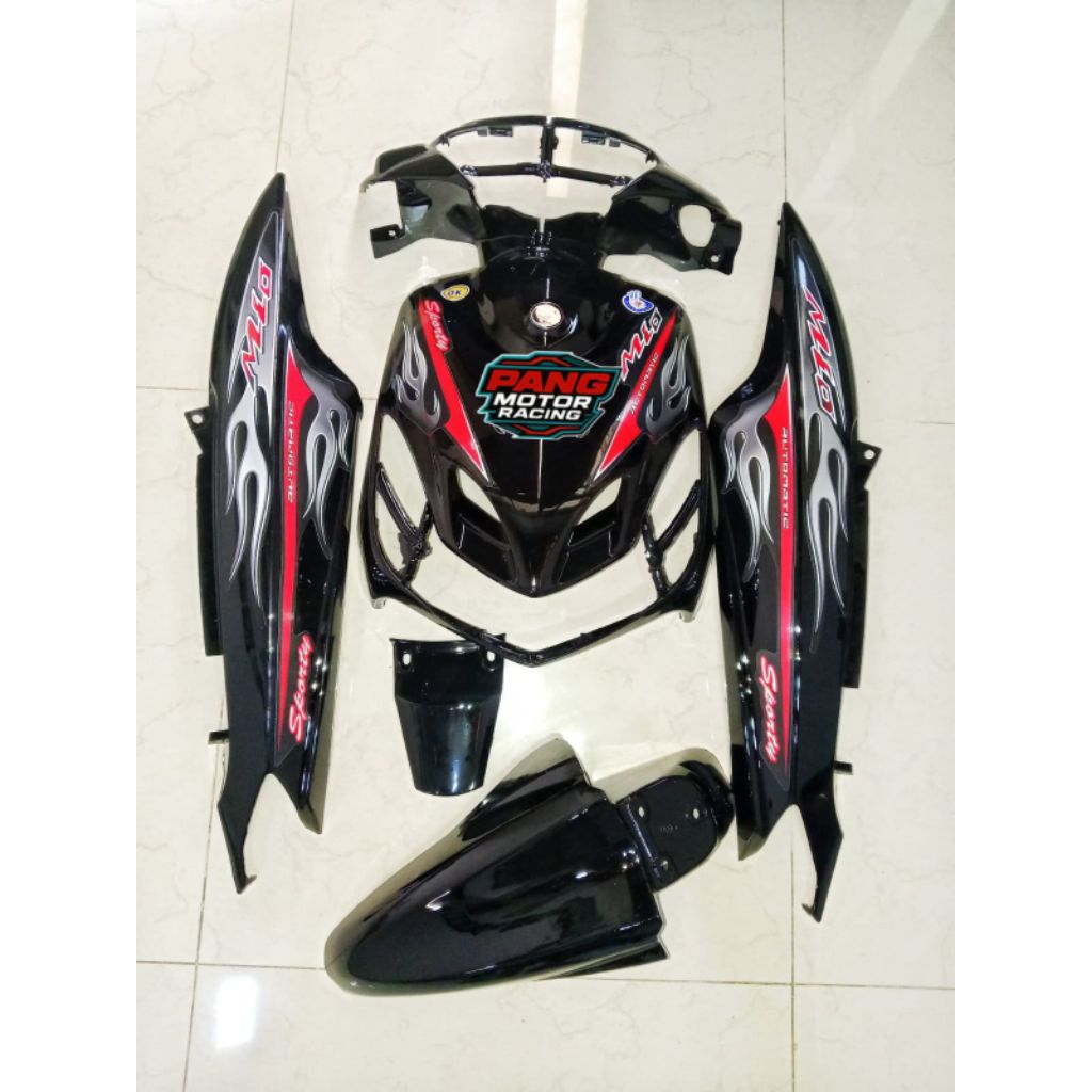 Body set MIO SMILE HITAM STRIPING TIMPA CLIR TANAM Body Set Mio smile hitam