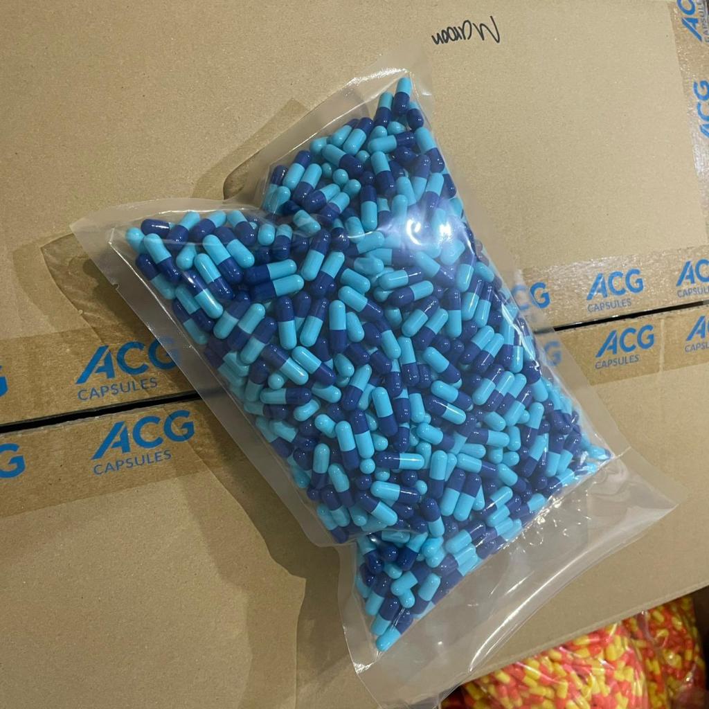 Cangkang Kapsul Kosong / ACG Biru Tua - Biru Muda Size 0