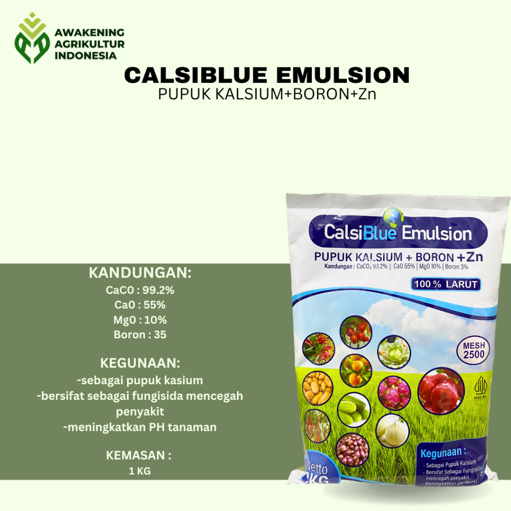 CalsiBlue Emulsion Pupuk Kalsium + Boron 1 Kg