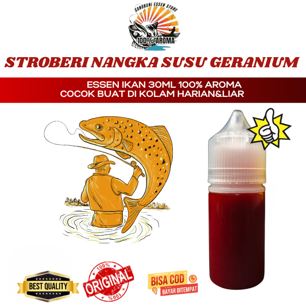 Essen Ikan Mas Aroma Stroberi Nangka Susu Geranium Umpan Mancing Jos