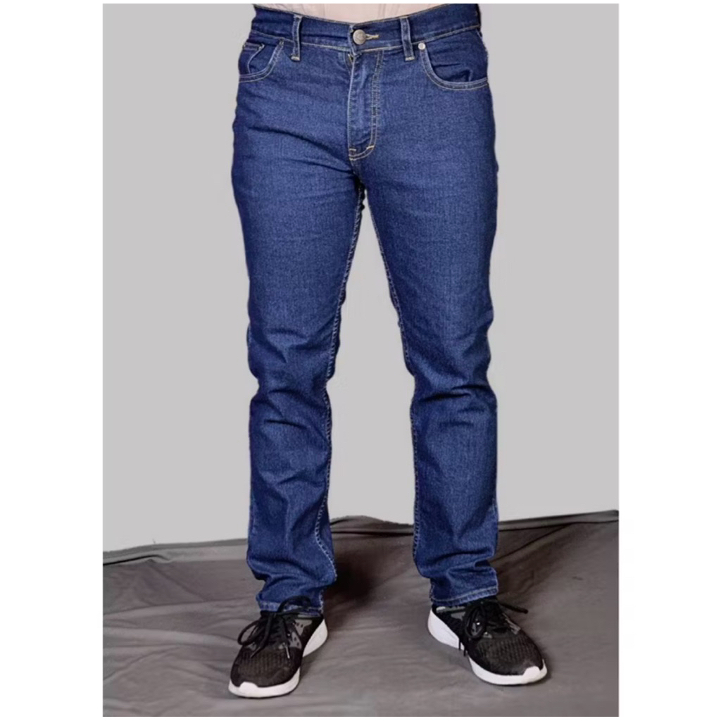 CELANA PANJANG PRIA JEANS STRETCH REGULER FIT BAHAN MELAR BADJATEX HIGH QUALITY UKURAN 27-44