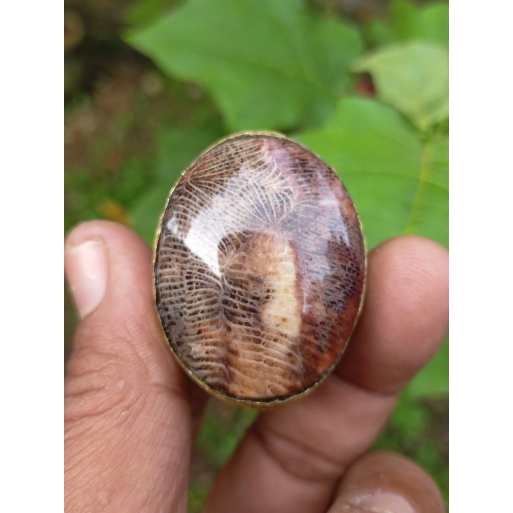 cincin batu natural teratai lipan