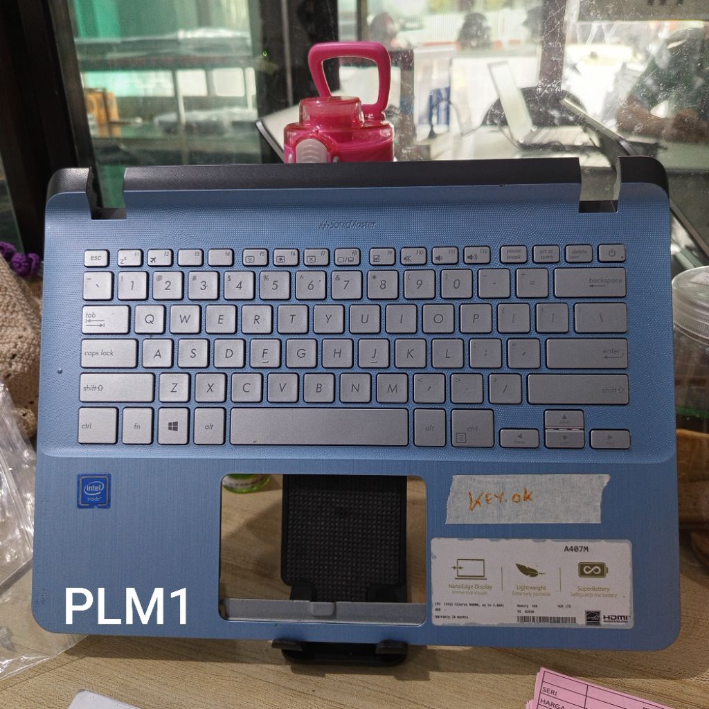 [Minus] BIRU Palmrest Asus A407m A407 x407m x407 p1401m Normal Tested Seken Original [ frame cover c