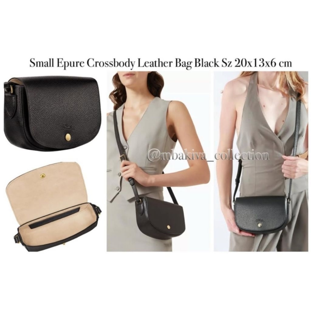 Small Epure Crossbody Leather Bag Black