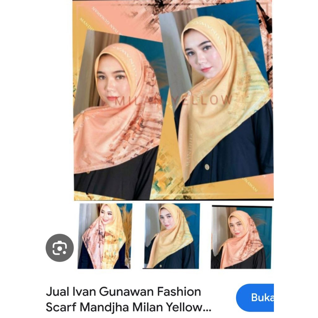 Mandjha Khusus Free Box Ivan Gunawan Fashion Scarf Motif Original Milan New Navy,Ready Juga Milan Hi