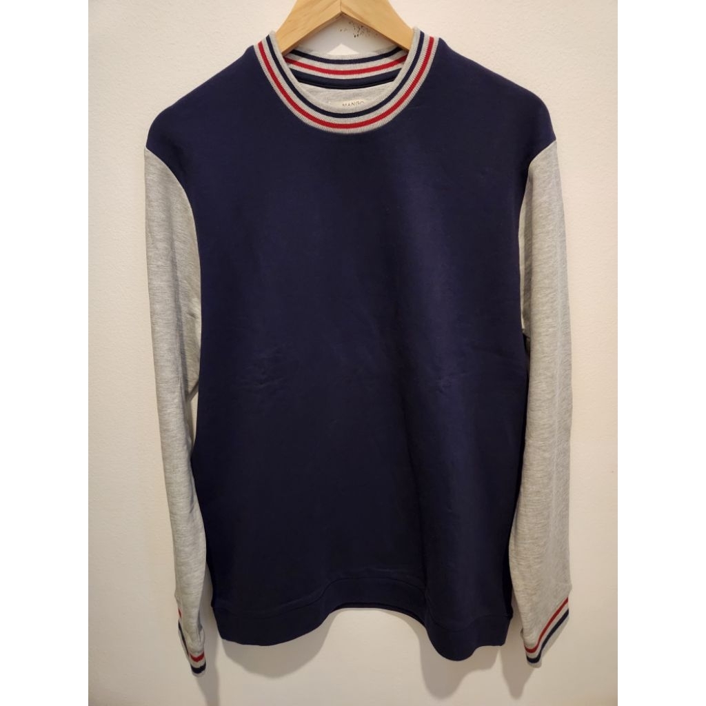 MANGO MAN MONOCHROME COLLEGE SWEATSHIRT