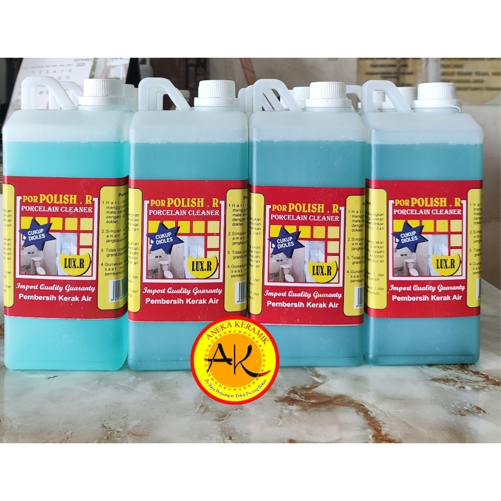 Por Polish R Porcelain Cleaner Pembersih Kotoran Ubin Keramik dan Pembersih Stainless Steel 1000 ml