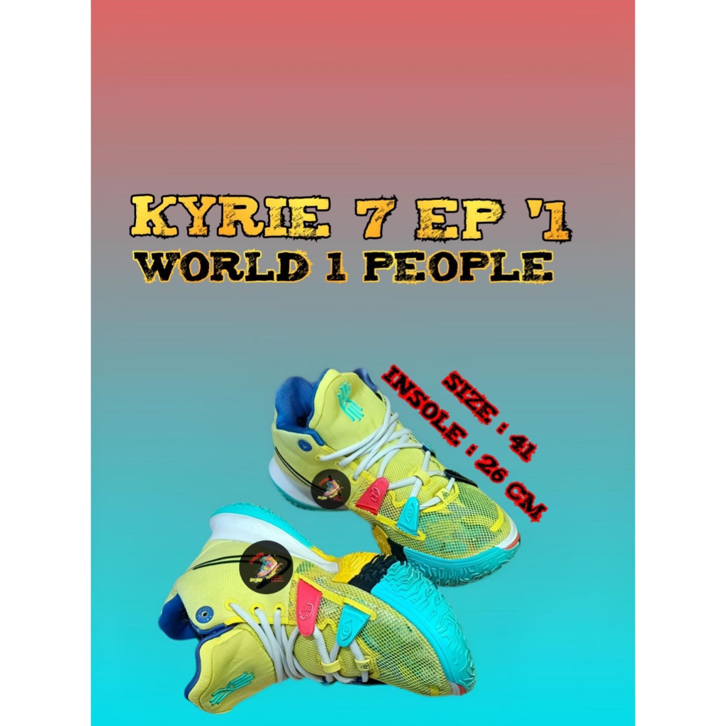 sepatu basket pria dan wanita "KYRIE 7 EP WORLD 1 PEOPLE" size 41 insole 26cm