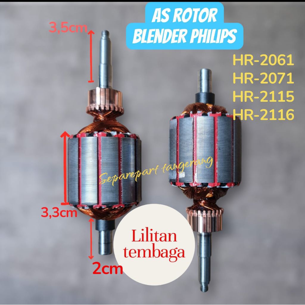 rotor as angker dinamo blender philips original