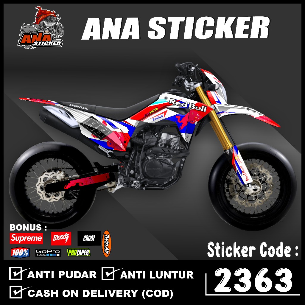 2363 Decal CRF 150 L full Body DESAIN RED BULL VARIASI RACING