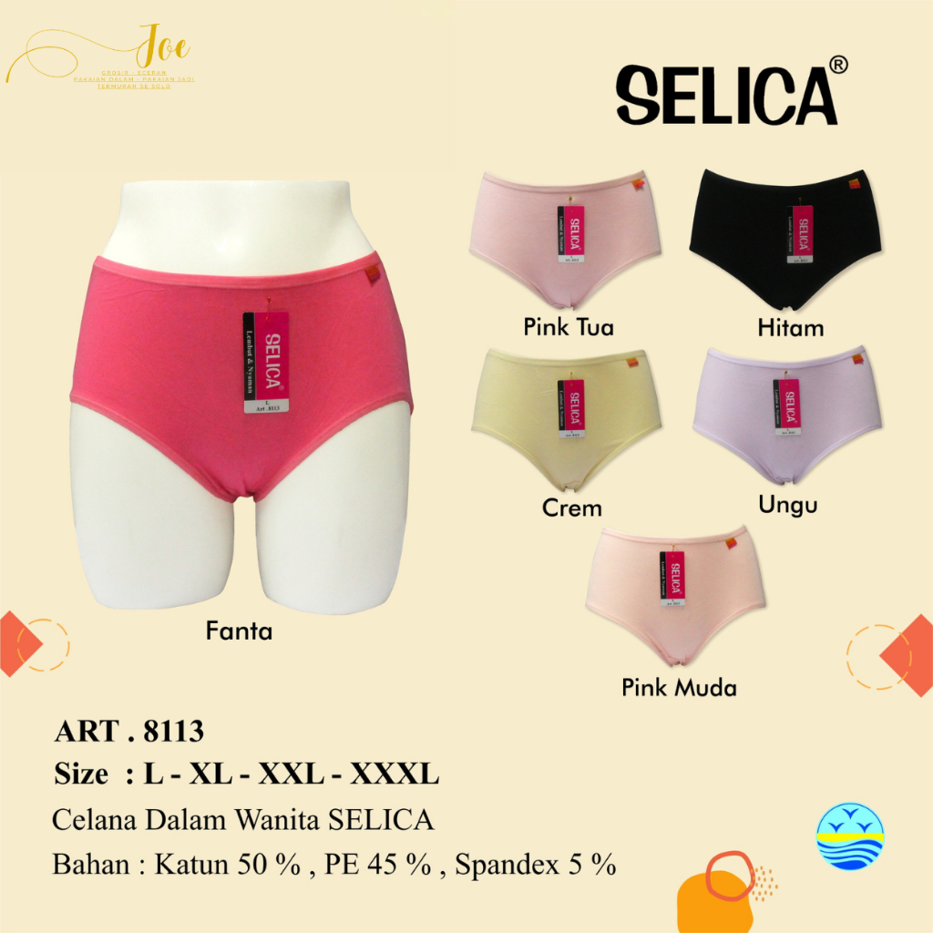 CD SELICA 8113 Katun Premium / Pakaian Dalam Wanita Seamless