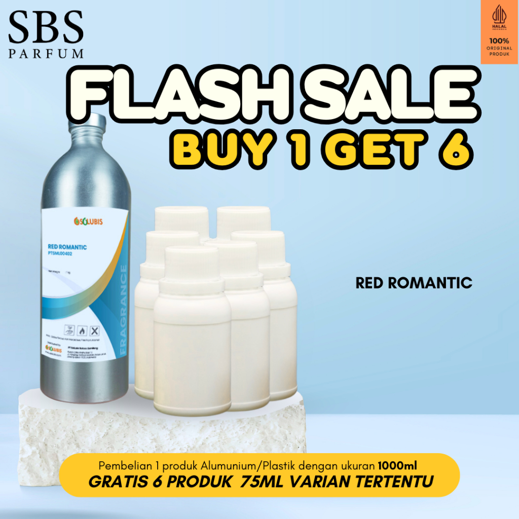 BUY 1 GET 6 FREE - Bibit Parfum Laundry Murni [Red Romantic]  | 1000ml - Woody Floral