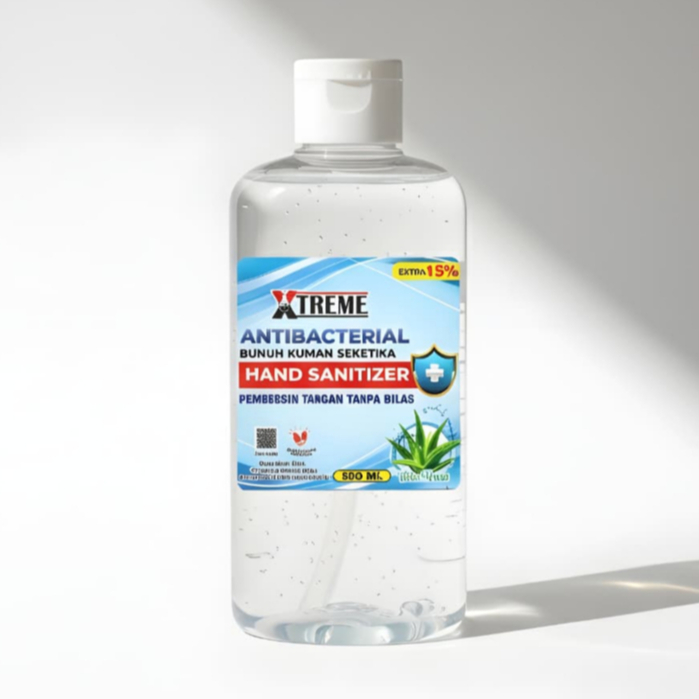 Hand Sanitizer 500ml Gel Antibakteri Wangi Aloe Vera Tidak Lengket & Aman untuk Kulit