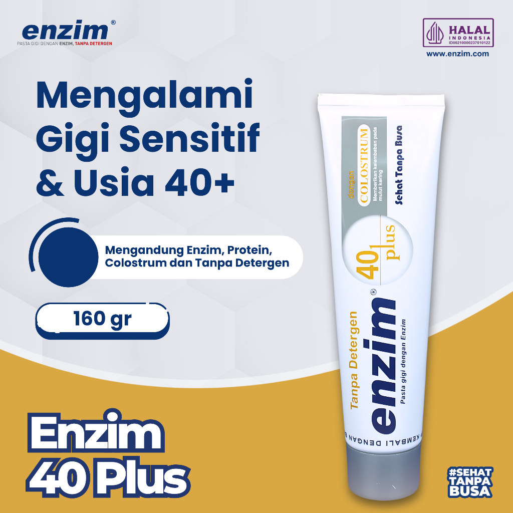 Pasta Gigi Enzim 40 Plus 160 Gr Anti Sensitif