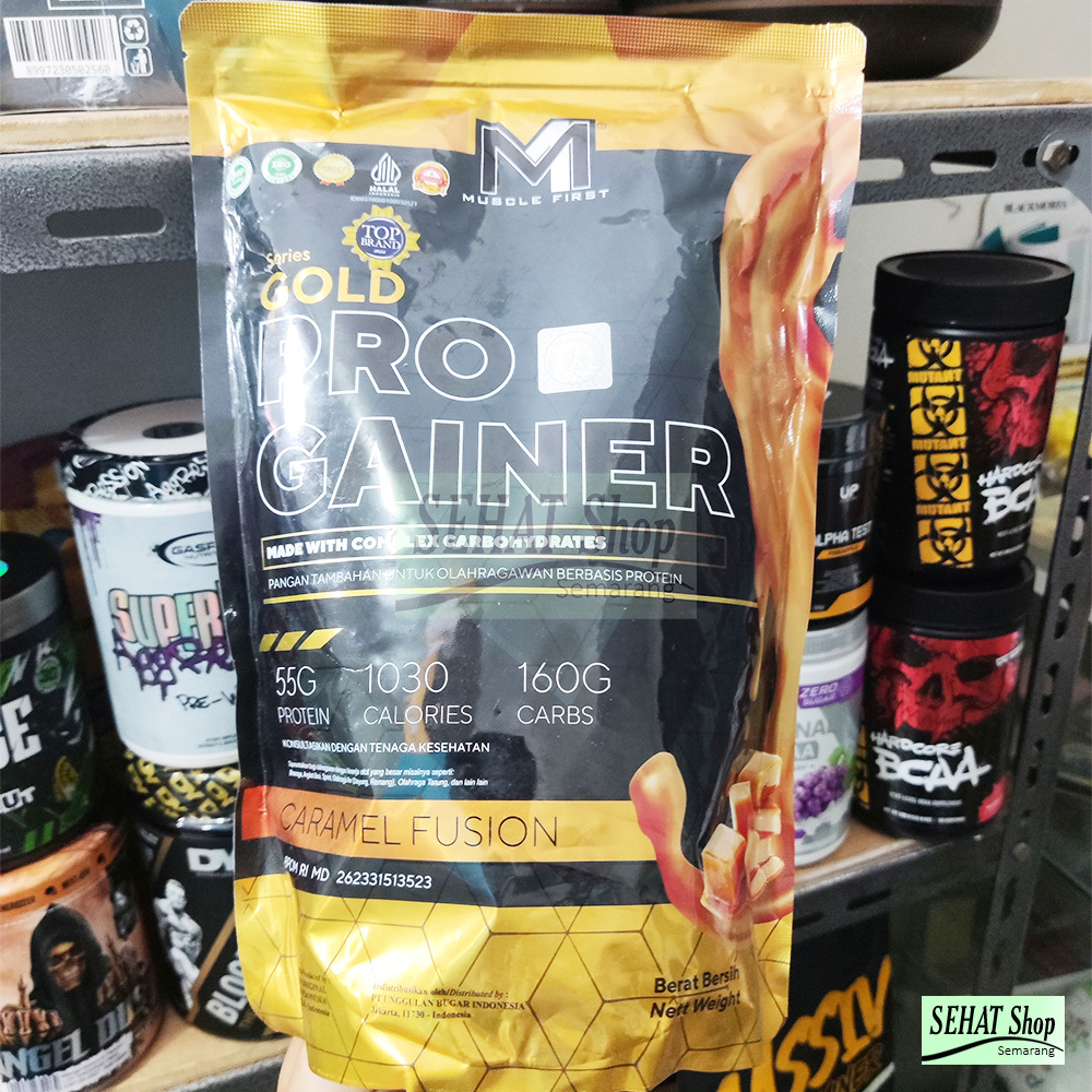 M1 MUSCLE FIRST Gold Pro Gainer 2 Lbs Weight Mass Gainer Musclefirst Suplemen Fitness Susu Bulking