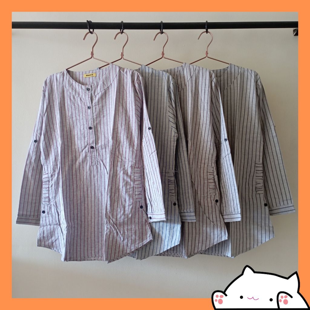 pakaian wanita muslimah alsize baju atasan blus dewasa katun tunik