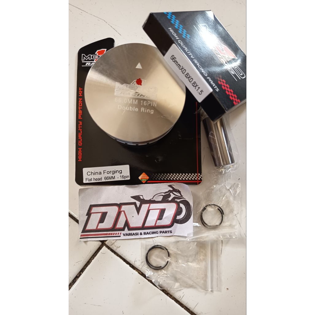 MOTO1 Piston moto1 forged 66mm pin 16/Piston 66mm pen 16/Piston forget 66mm pin 16/Piston forged 66m