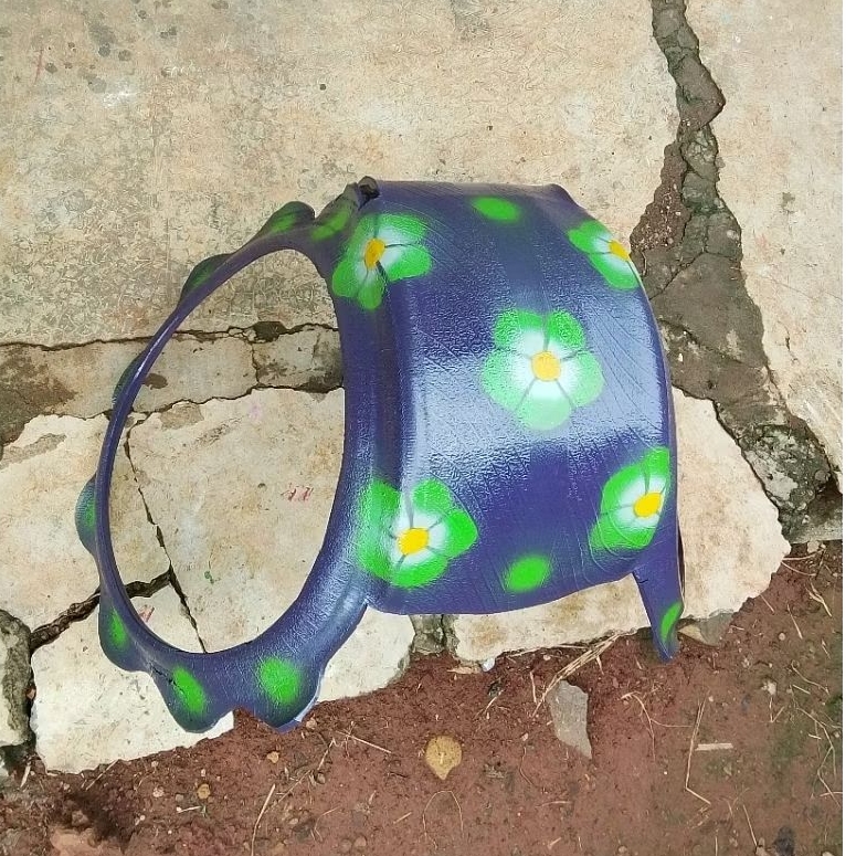 ayunan karet ban motiv bunga...