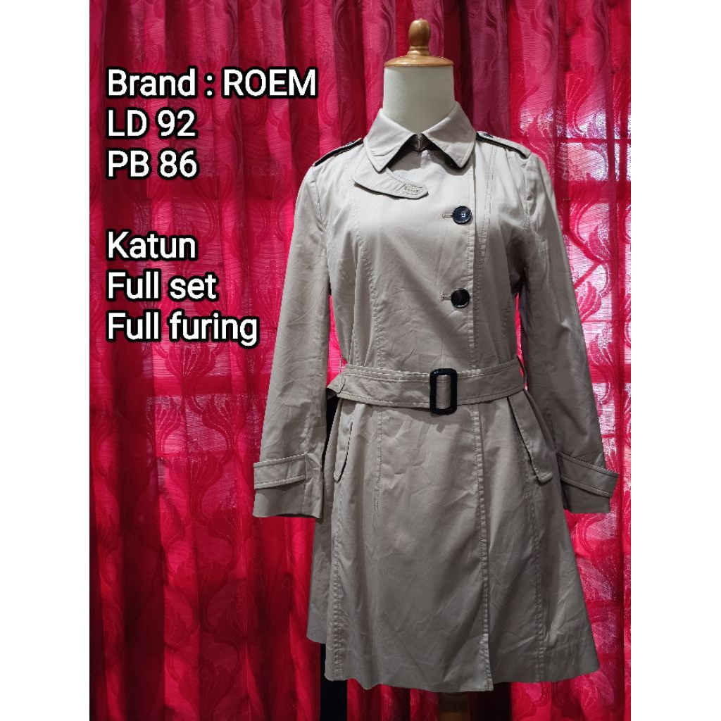 ROEM Coat Katun Korea Branded Full Set