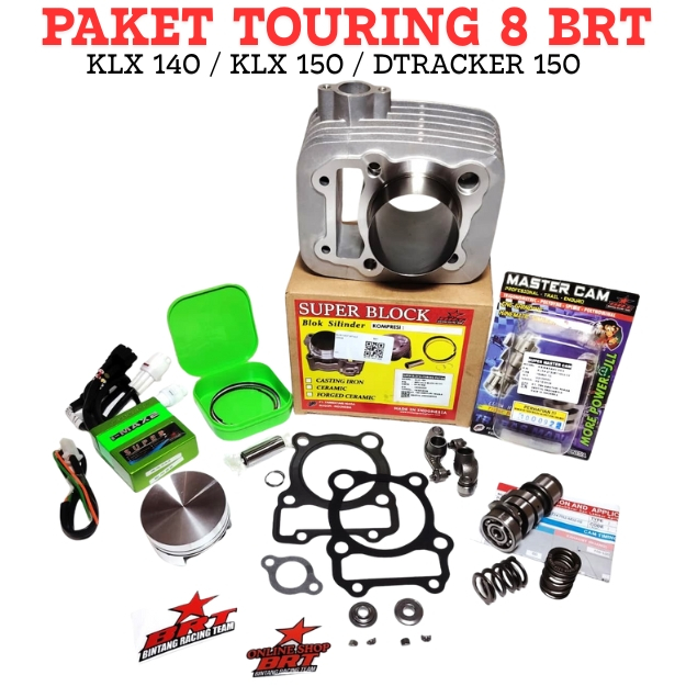 PAKET TOURING 8 BRT KLX 140 KLX 150 DTRACKER 150 Paket Bore Up Racing BRT KLX D TRACKER