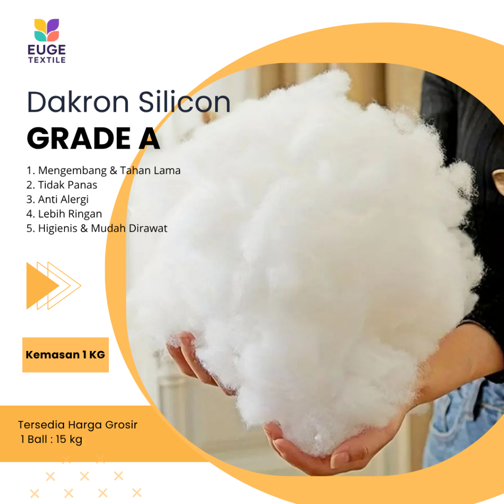 Dakron Silicon Grade A Isian Bantal Dakron HCS Silikon Kapas Isi Bantal Dakron Silikon Fiber