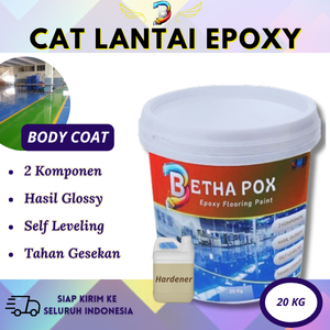 Cat Lantai Epoxy Body Coat+ Hardener BethaPox 20 kg Self Leveling Cat Epoxy Lantai Rumah | Pabrik | 