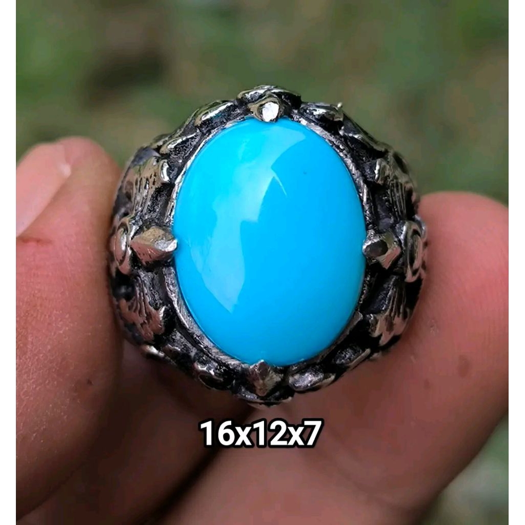 Pirus Persia Biru polos lawasan mewah