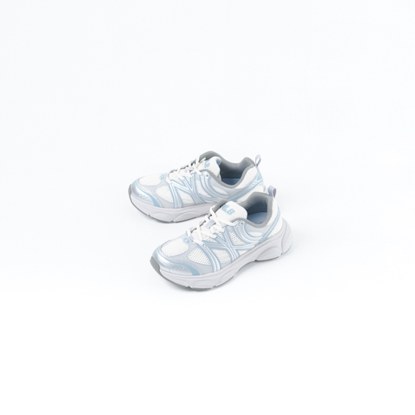Sepatu MLB NY ACE RUNNER SILVER BLUE CREAM SNEAKER 100% ORIGINAL