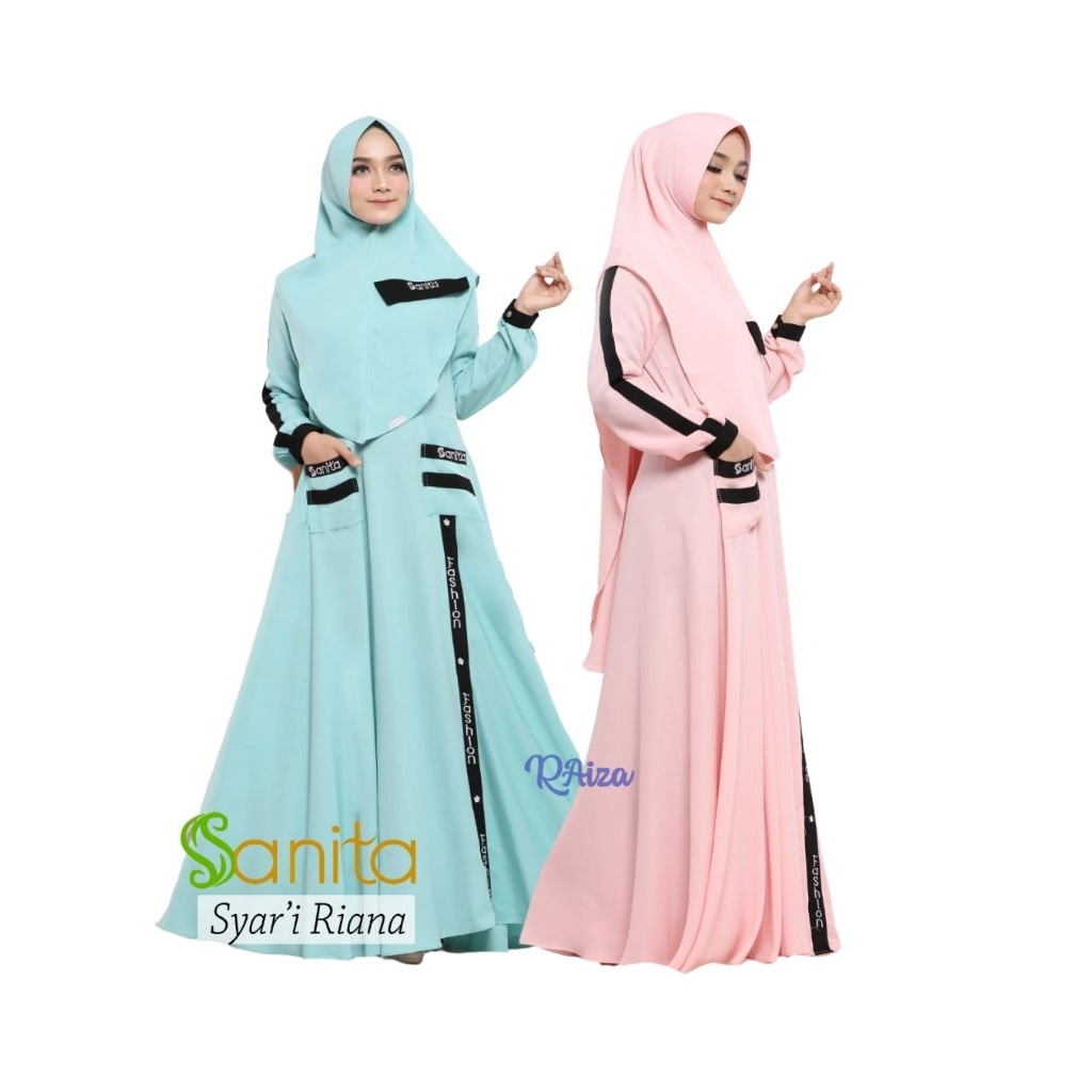 Syari Riana ori Sanita - set gamis jilbab riana