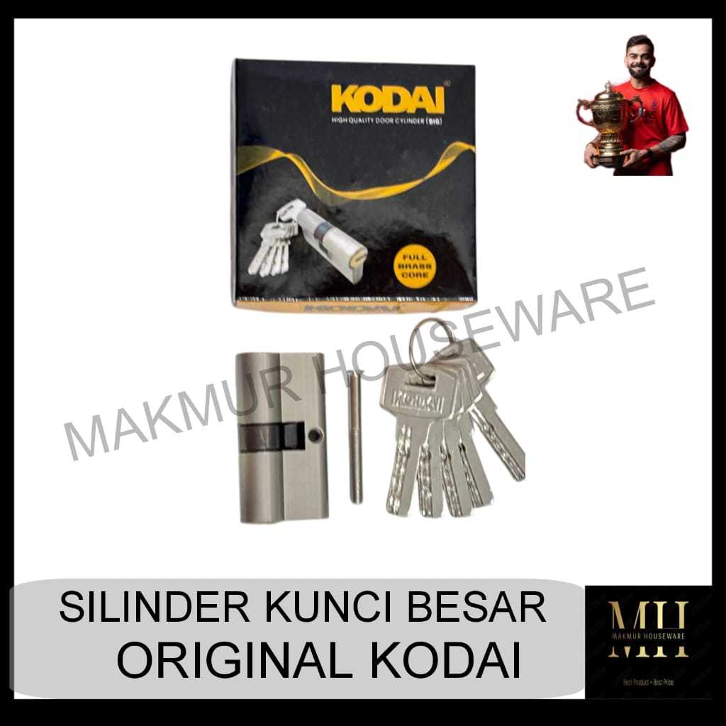 SILINDER KUNCI PINTU BESAR 60MM 5 ANAK KUNCI / ANAK KUNCI PINTU BESAR MERK KODAI