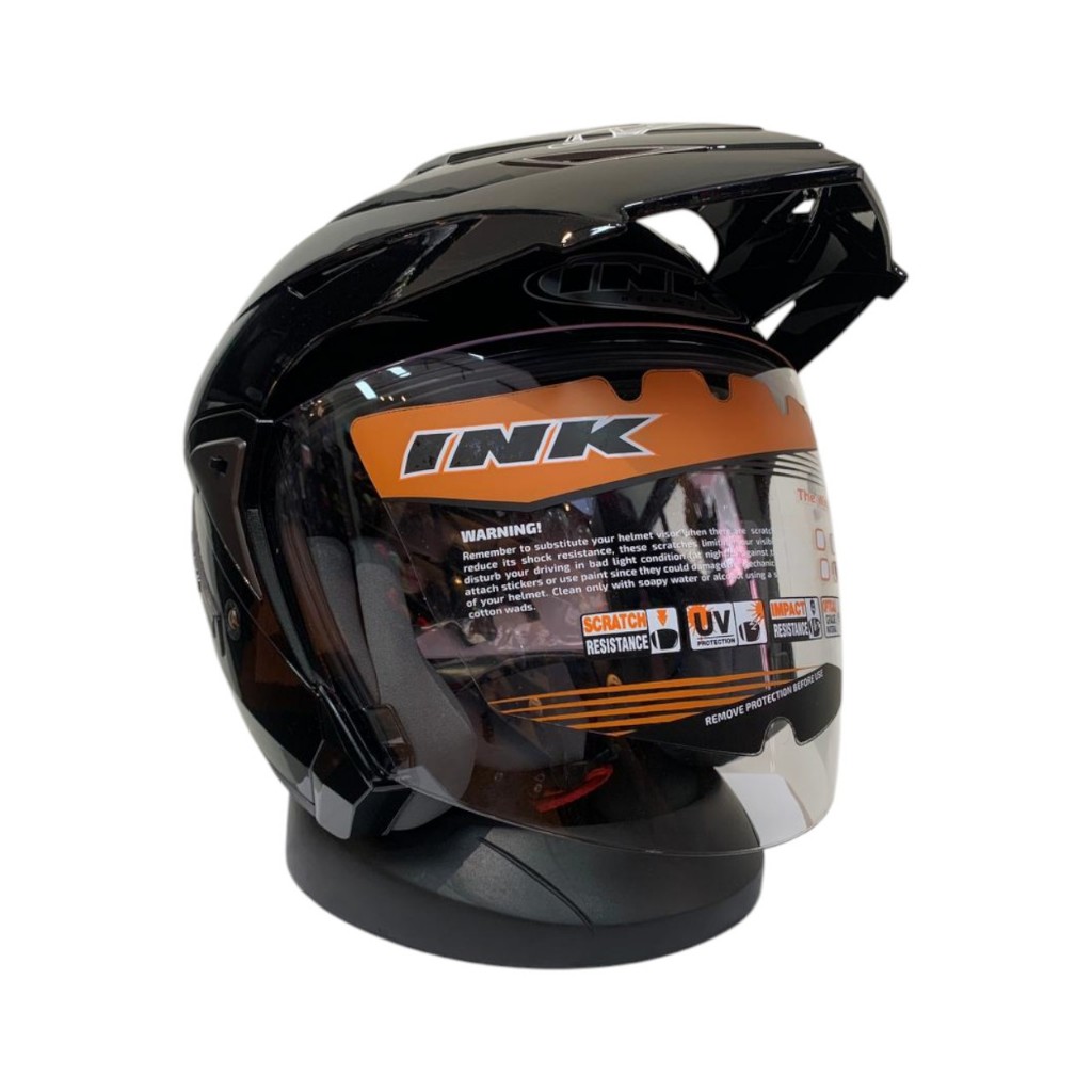 HELM INK T MAX SOLID BLACK METALIC (CLEAR) ORIGINAL