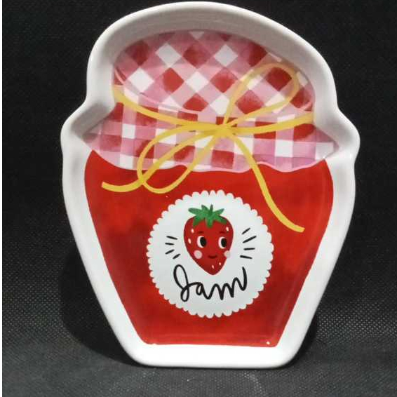 Lareina strawberry jam sauce plate