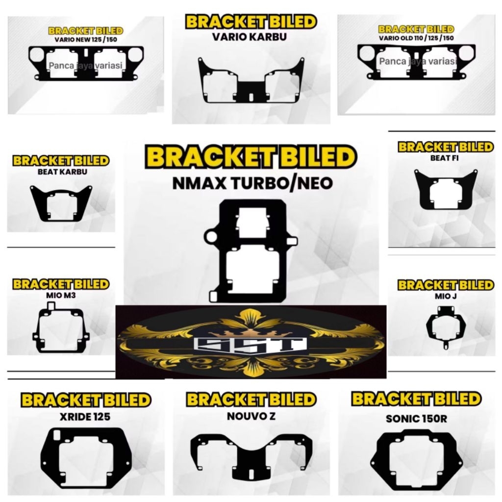 Breket Lampu Biled Projie 2,5 inch HID Vario 160 Vario 125 150 New Ninja Zx25R fi New Aerox Beat.sst