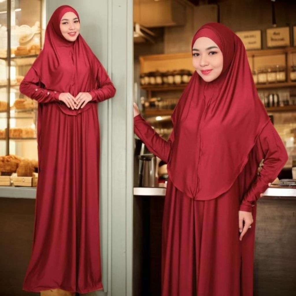 Butik Gamis Baju Muslim Abaya Betwing Syar'i Lengan Kancing Mewah