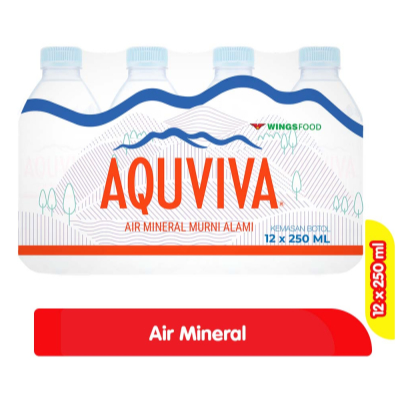 Air Putih Aquviva Botol 250ml 1 Slop Isi 12
