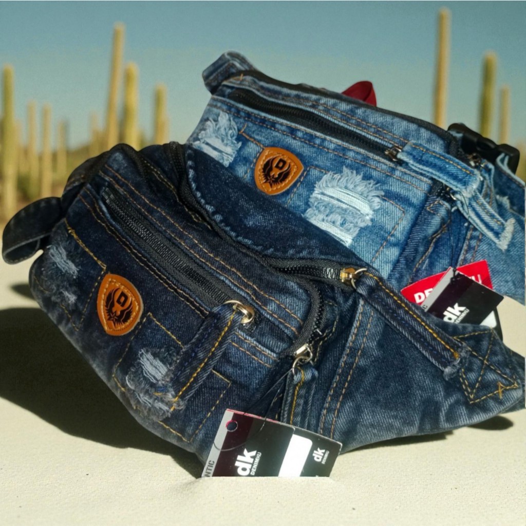 Tas pinggang jeans denim tas pria wanita/Tas Denm/Tas jeans/Tas dada/Tas pinggang/waistbag Denim/Wai