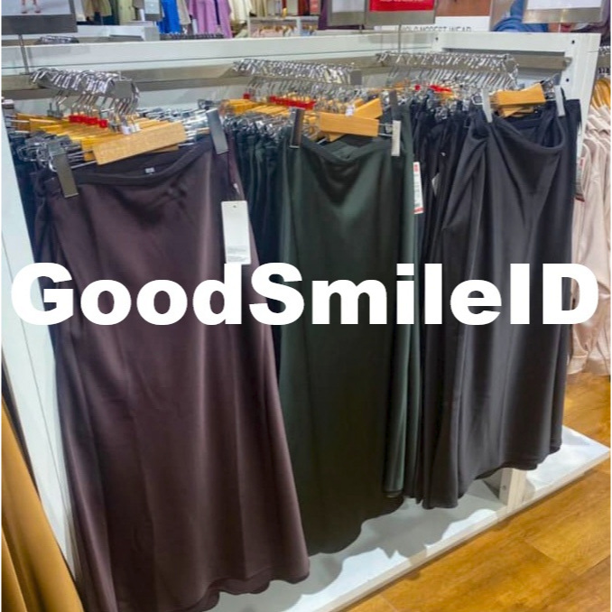 SALE Women Rok Panjang Satin Long Skirt Wanita JASTIP JASA TITIP UNIQLO