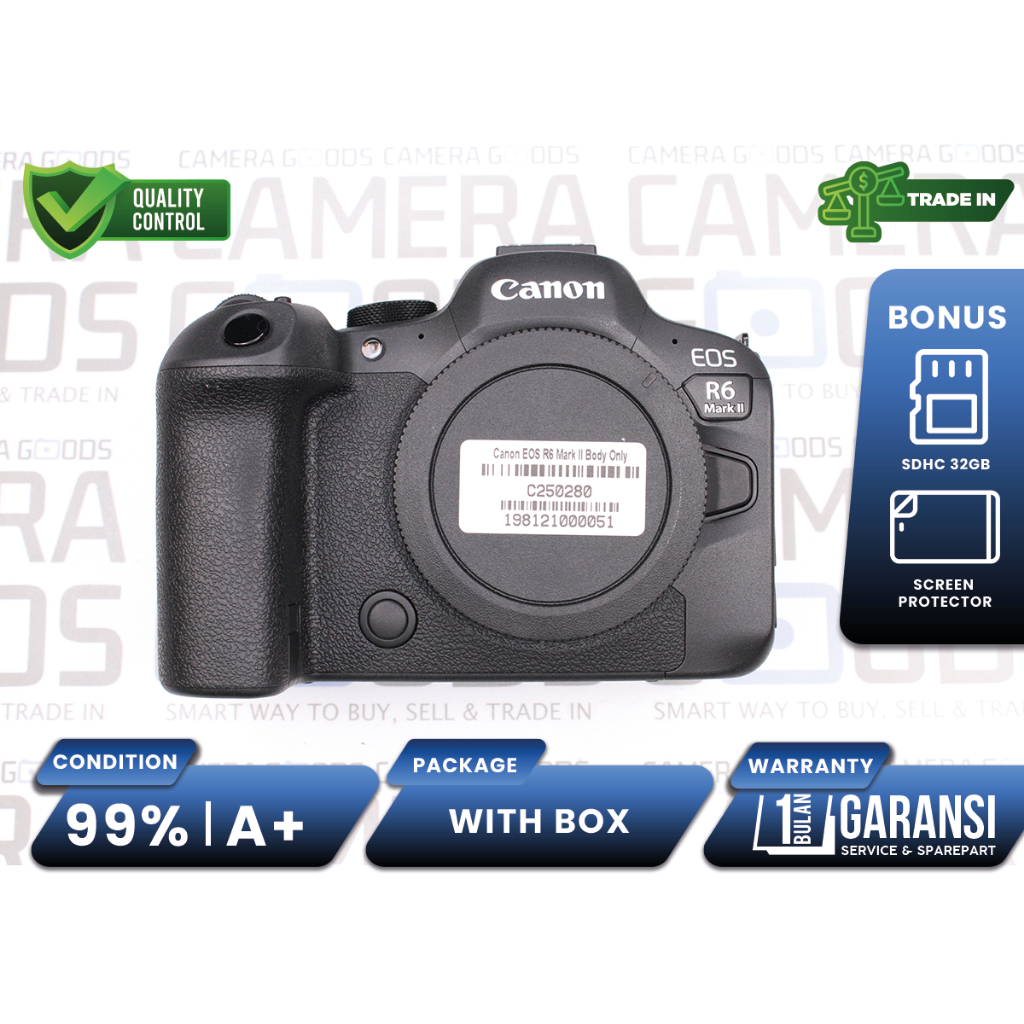 Kamera Canon EOS R6 II Full Frame Camera Digital Mirrorless Second Bekas Grade A / EOS R6II - C25028