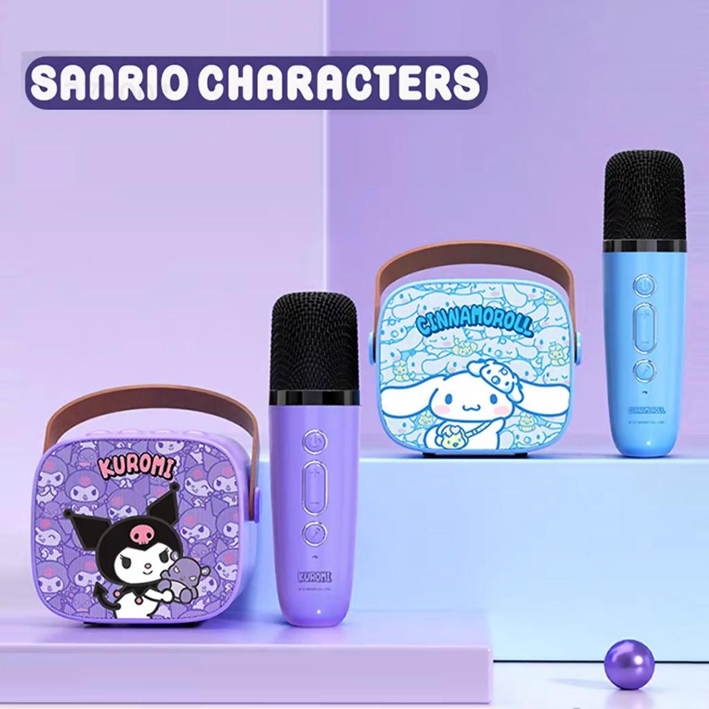 Kuromi Cinnamoroll Bluetooth Karaoke Mic Speaker ORI Sanrio Portable