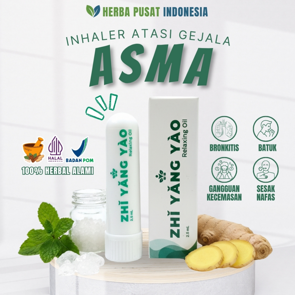 Zhi Yang Yao Inhaler Asma Meredakan Sesak Nafas Aroma Terapi Pernafasan Obat Asma Pengganti Disfuser