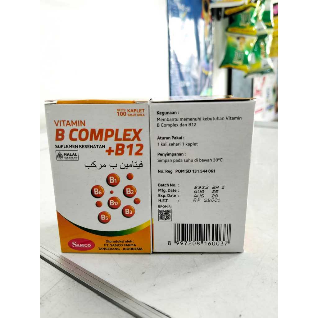 Vit B Complex + B12 Btl Isi 100 Tablet