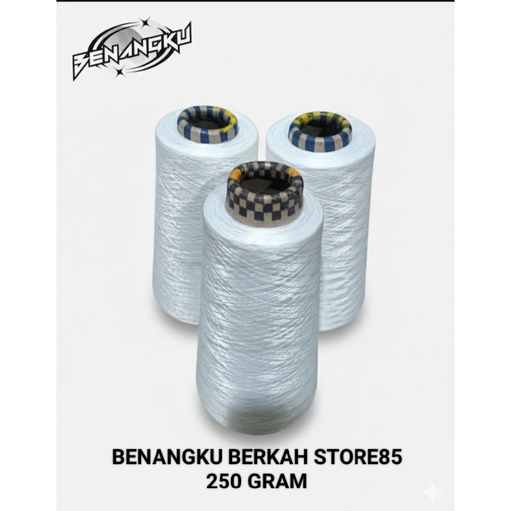 Benang Polyester Obras Putih 1/4 Kg / Benang Obras Polyester Putih 1/4 Kg ( 250 Gram )
