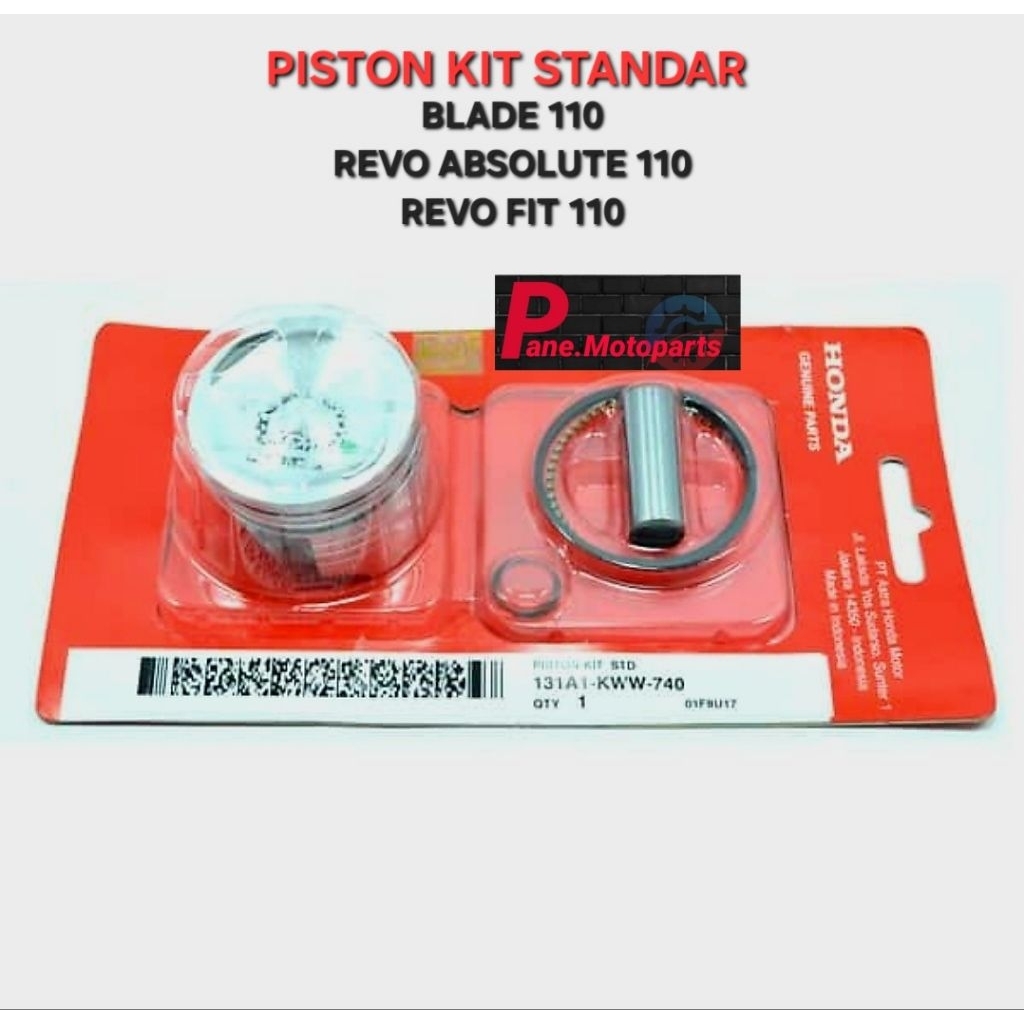 PISTON KIT SEHER RING PEN KLIP PISTON BLADE 110 REVO FIT REVO ABSOLUTE 110 ORIGINAL AHM
